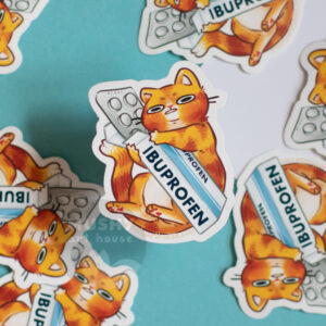 Ibuprofen Cat Sticker