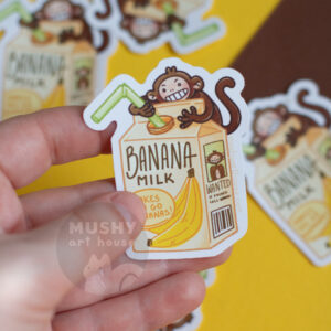 Alternative view of Banana Milk Sticker