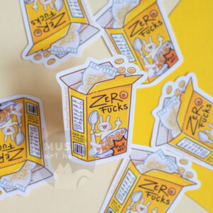 Zero Fucks Cereal Sticker
