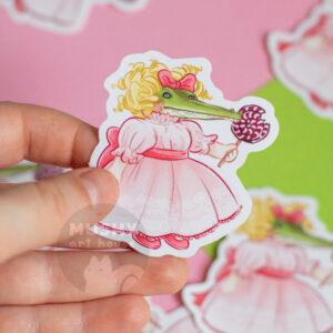 Alternative view of Crocodile Doll Sticker