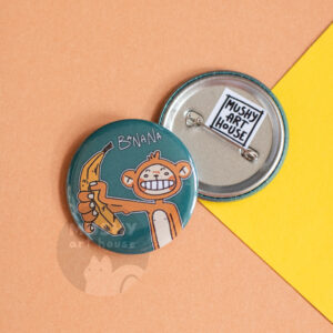 Alternative view of Banana Monkey Pin Button