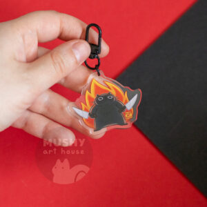 Knife Cat Acrylic Keychain