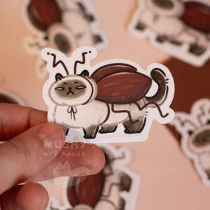Alternative view of CatRoach Sticker