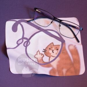 Middle Finger Cat Microfiber Cloth