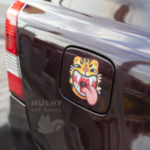 Alternative view of Tiger Fuel Door Car Sticker