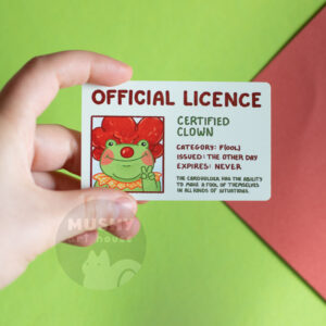 Clown Licence Pocket Metal Card