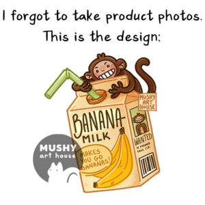 Banana Milk Acrylic Keychain