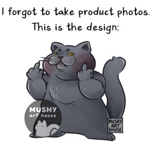 Middle Finger Cat Acrylic Keychain
