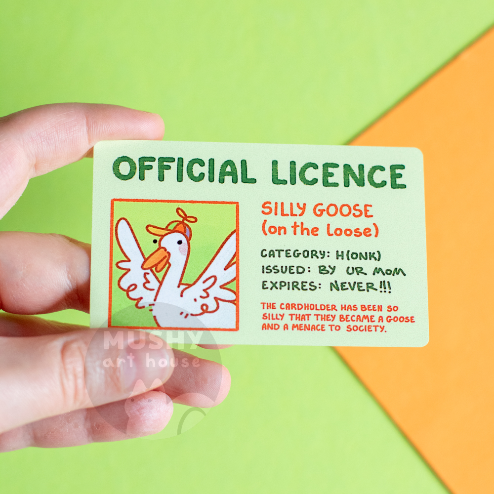 Silly Goose Licence Pocket Metal Card