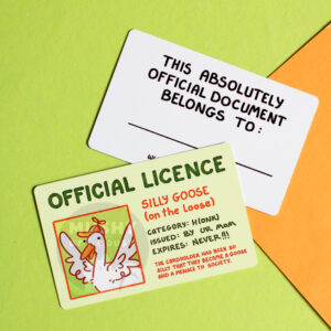 Alternative view of Silly Goose Licence Pocket Metal Card