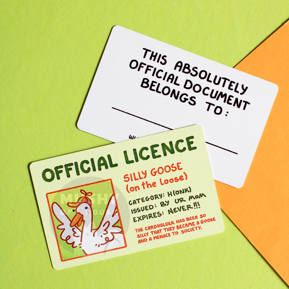 Silly Goose Licence Pocket Metal Card - Image 2