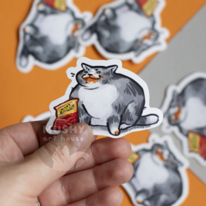Alternative view of Cheeto Cat Sticker