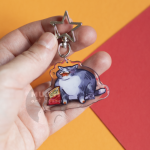 Cheeto Cat Acrylic Keychain