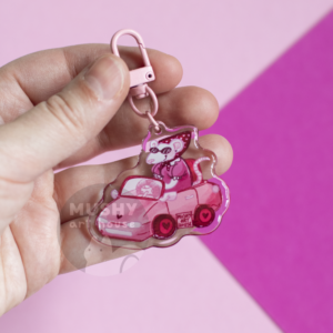 Mouse Car Acrylic Keychain