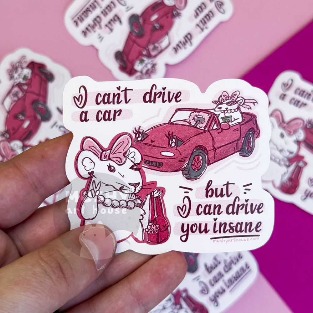 Can't Drive Mouse Sticker - Image 2