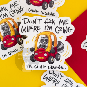 Insane Raccon Sticker