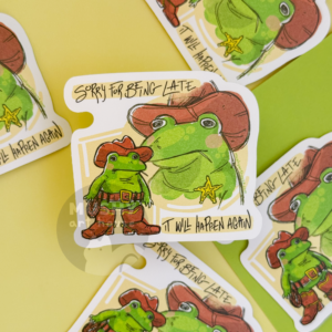 Late Frog Sticker